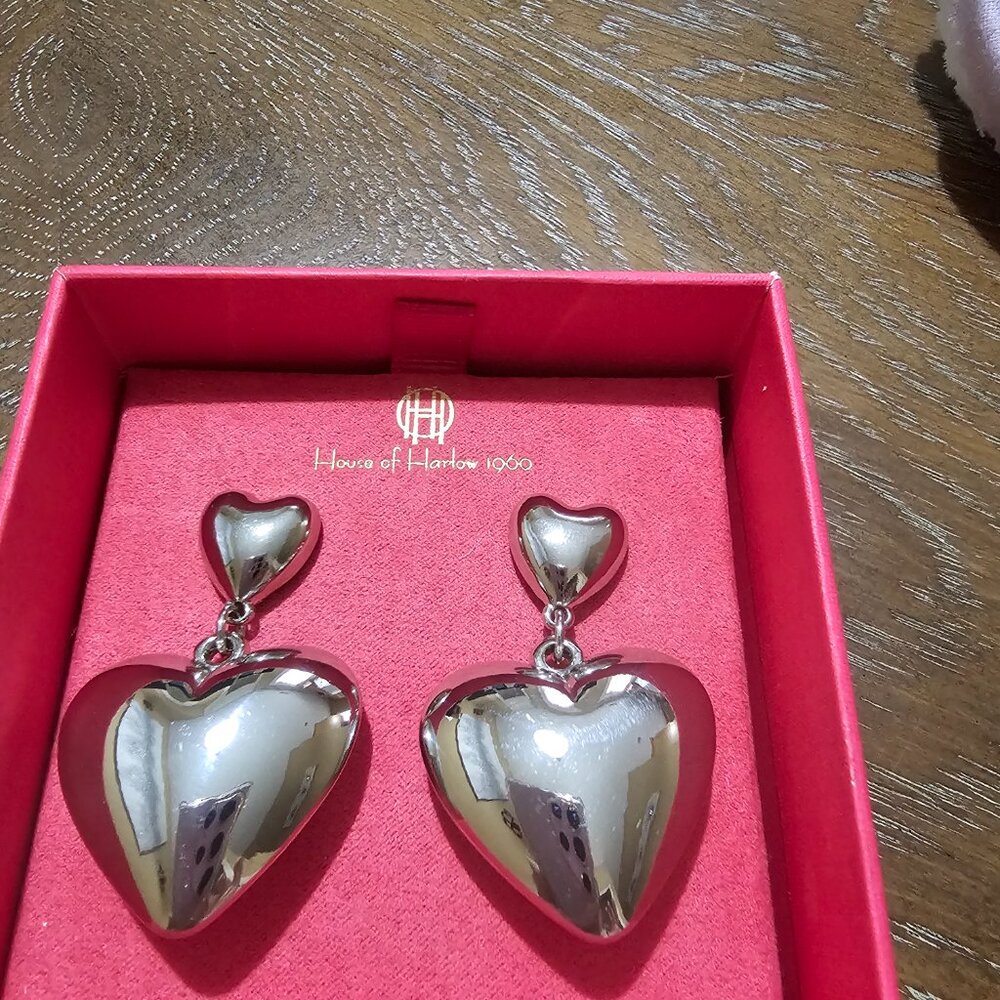 House Of Harlow Heart Earrings NWOT!!!!! - Picture 3 of 4